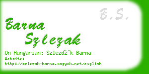 barna szlezak business card